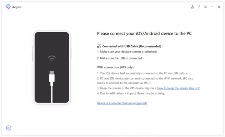 connect the phone with an usb cable 1