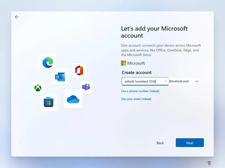 create a microsoft account