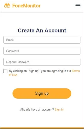 create an account