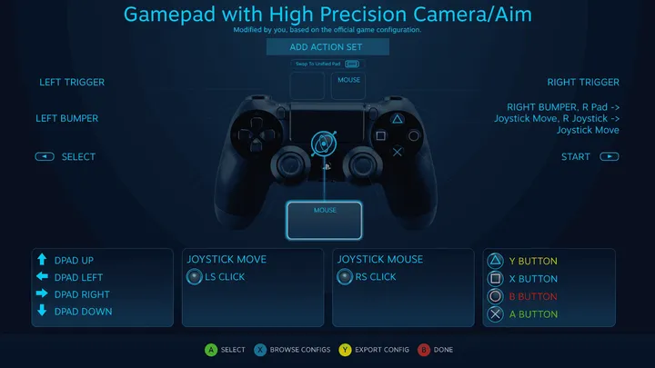 customize control on steam
