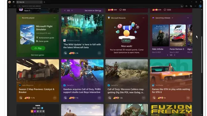 dedicated gaming homepage