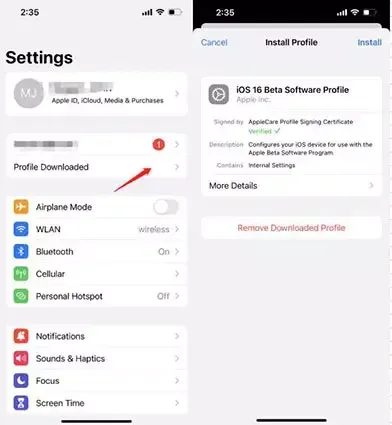 delete previous update when ios update stuck