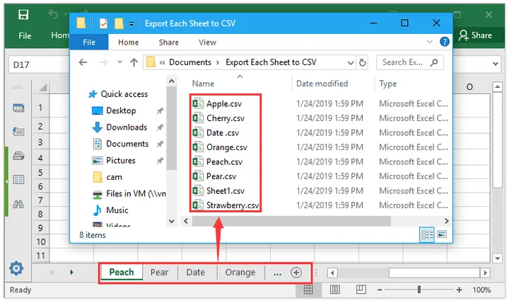 doc export data to csv 017