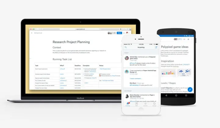 dropbox paper desktop and mobile2