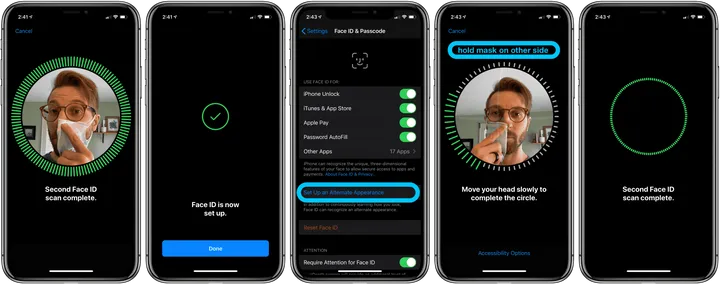 face id with mask