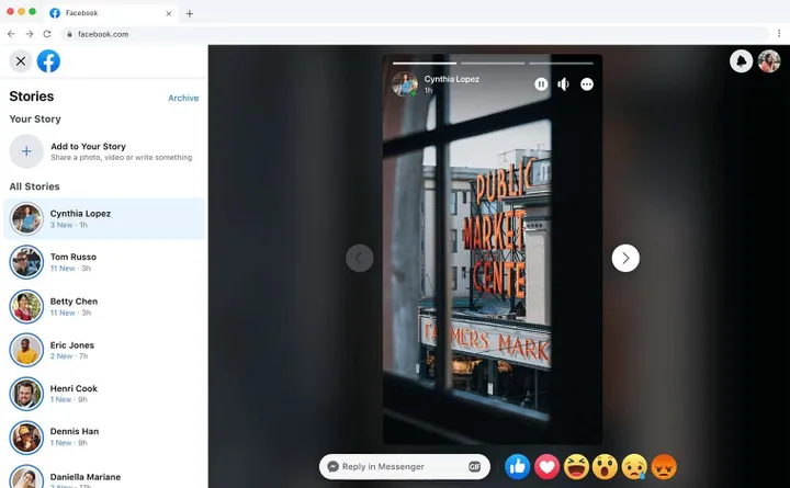 facebook novy dizajn stranka s pribehmi