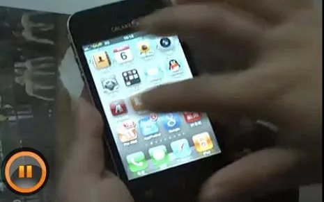 fake galaxy s running ios 4