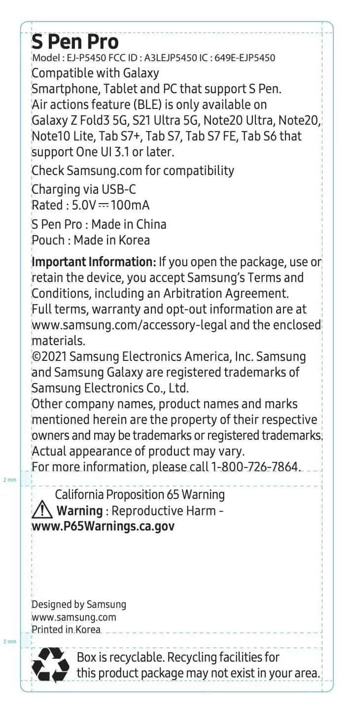 fcc listing s pen pro
