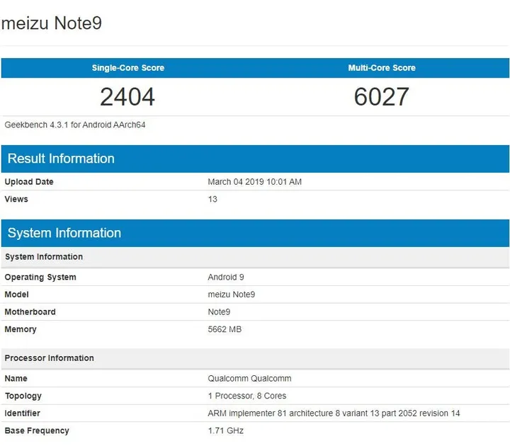 fireshot capture 238 meizu note9 geekbench brow https browsergeekbenchcom v4 cpu 12266255