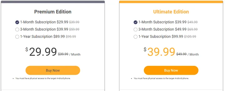 fonemonitor plans