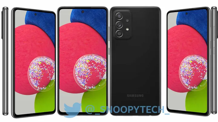 galaxy a52s black leaked render