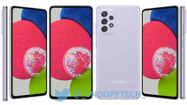 galaxy a52s purple leaked render