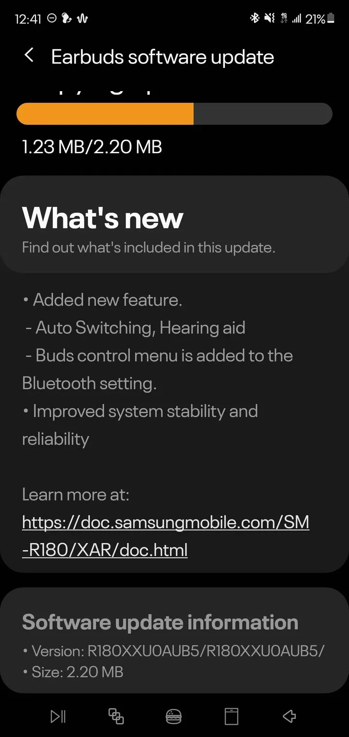 galaxy buds live new update