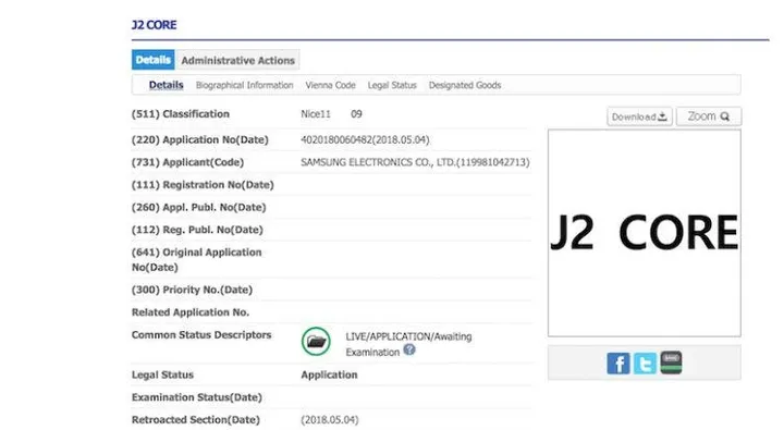 galaxy j2 core
