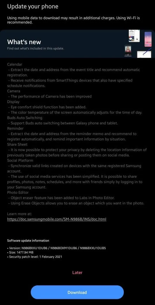 galaxy note 20 oneui31 1