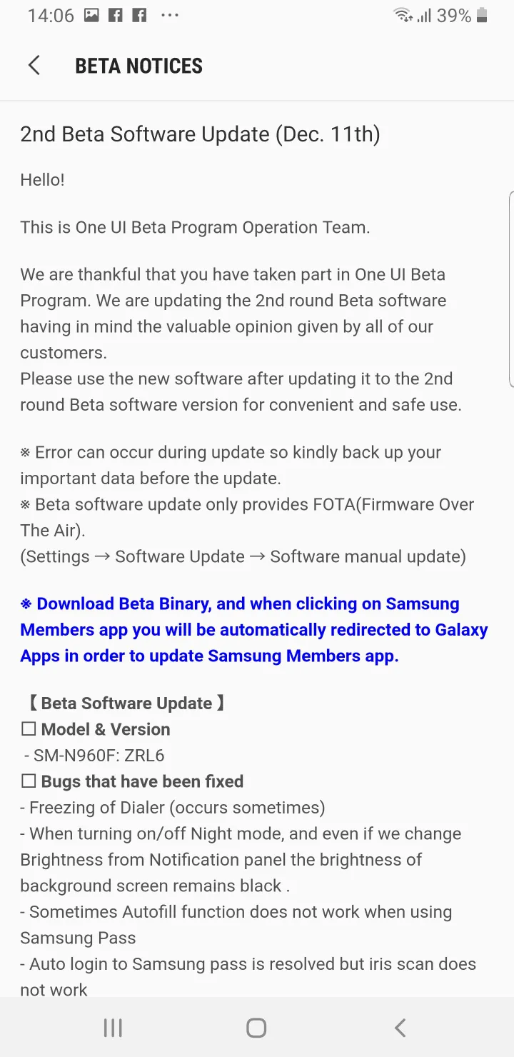 galaxy note 9 pie second update 2