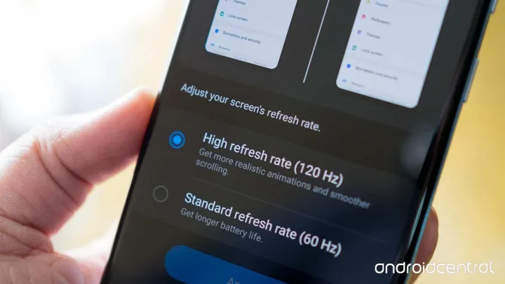 galaxy s20 how to 120hz