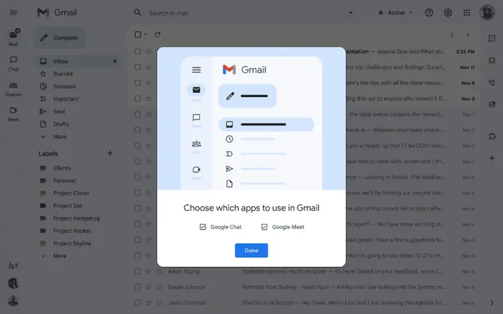 gmail material you redesign web 3