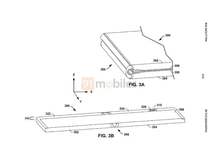 google foldable phone patent 3