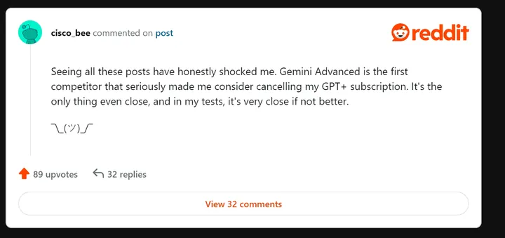 google gemini advacned positive