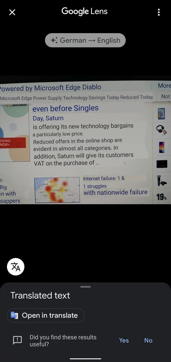 google lens suggestions translate text 2