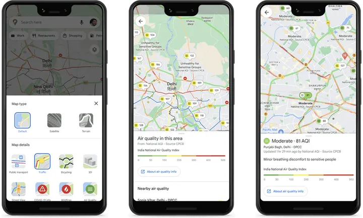 google maps air quality