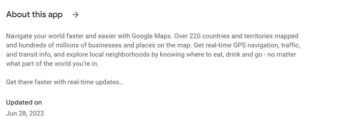 google maps update