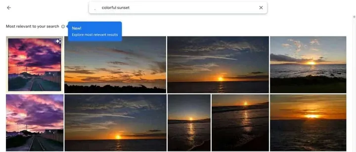google photos new search