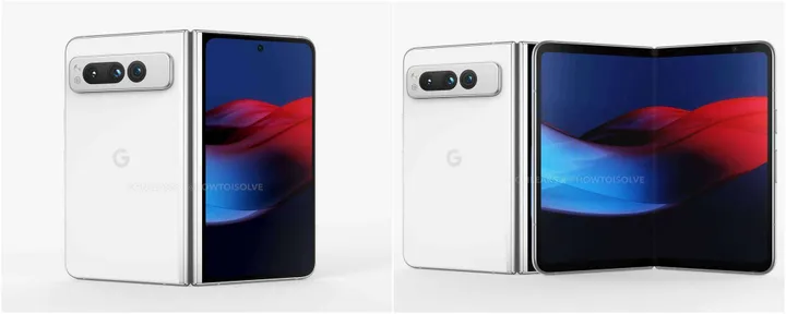 google pixel fold design render display