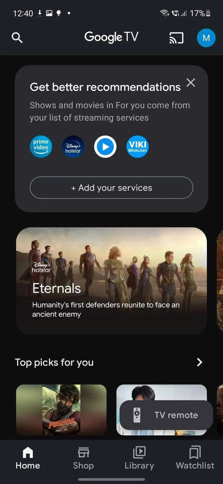 google tv remote control app for android tvs 1
