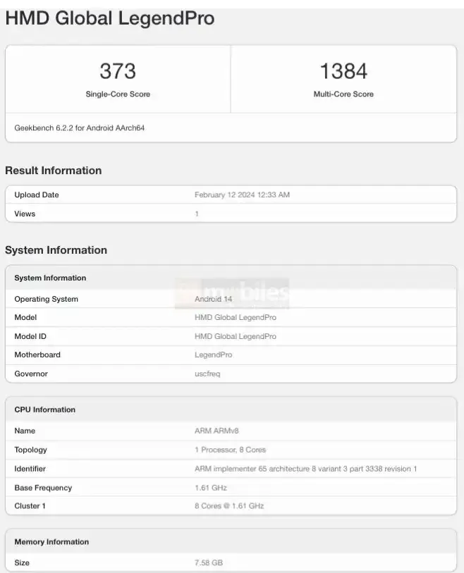 hmd global geekbench