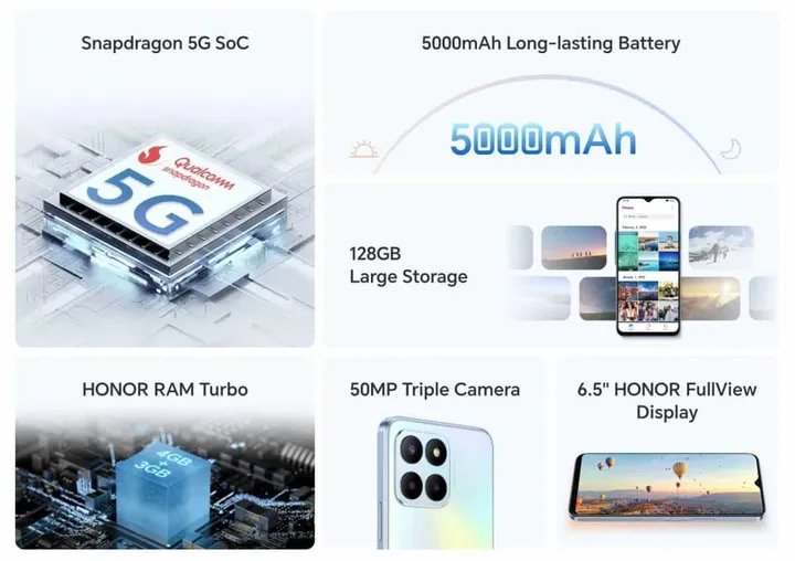 honor 70 lite key specs