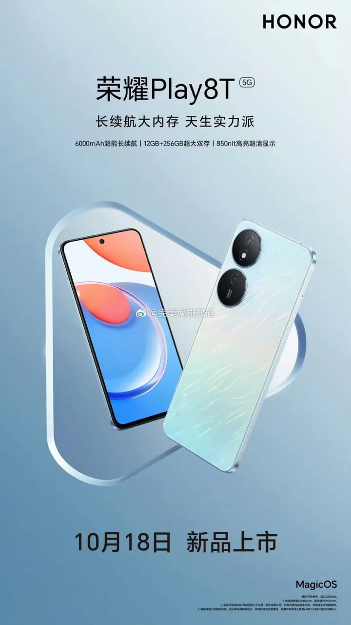 honor play 8t official poster