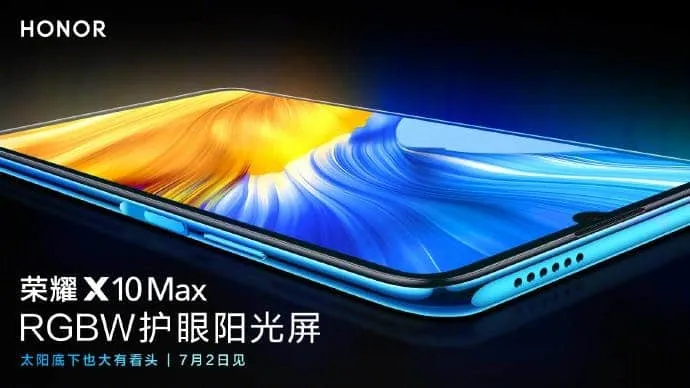 honor x10 max rgbw screen