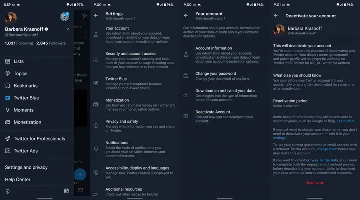 how to deactivate your twitter account scaled