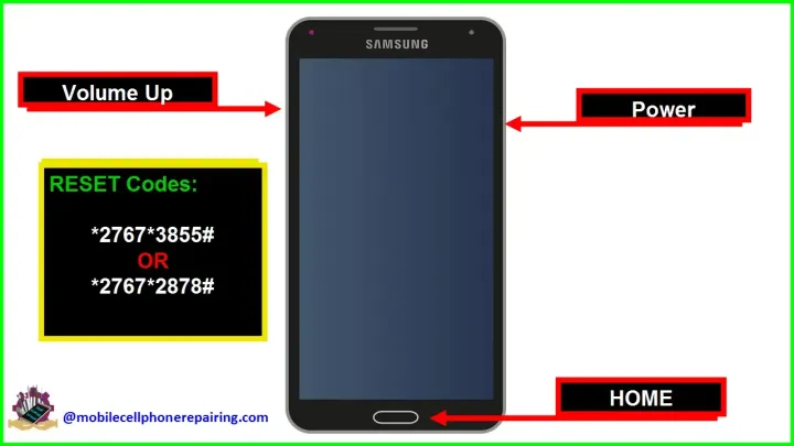 how to reset samsung mobile phone