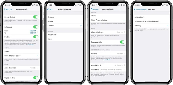how to use do not disturb iphone