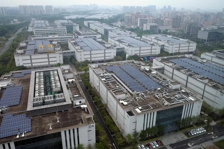 huawei factory campus is seen in dongguan