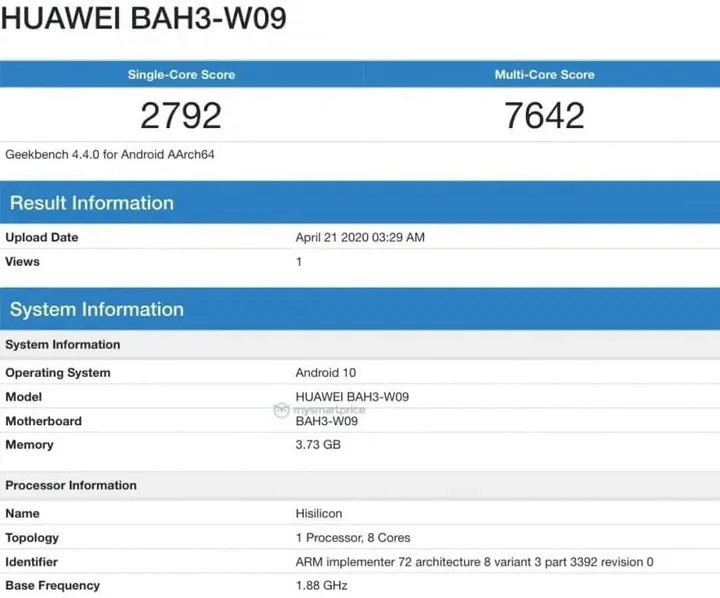 huawei geekbench