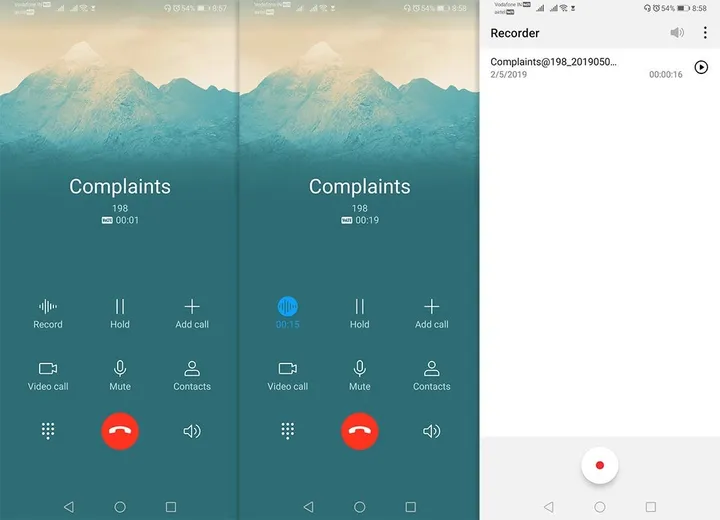 huawei honor emui call recorder