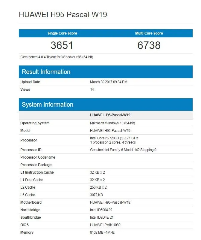 huawei matebook pascal