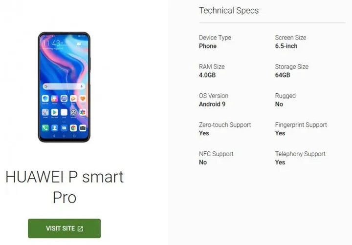 huawei p smart pro