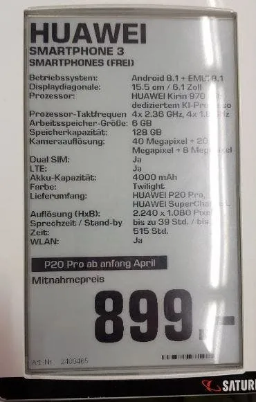 huawei p20 b