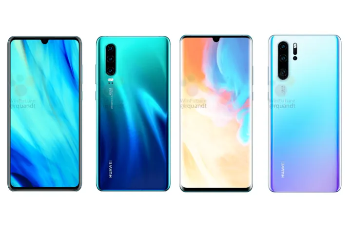huawei p30 p30 pro leak with lots of cameras tiny notches and much morejpg
