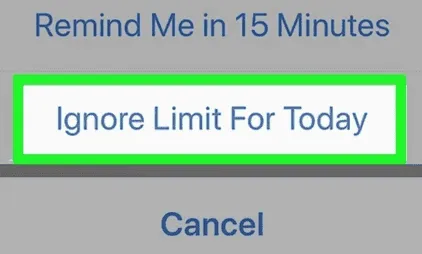 ignore limit