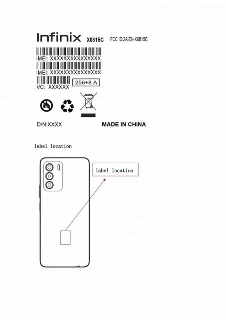 infinix zero 5g 2033 fcc listing 1