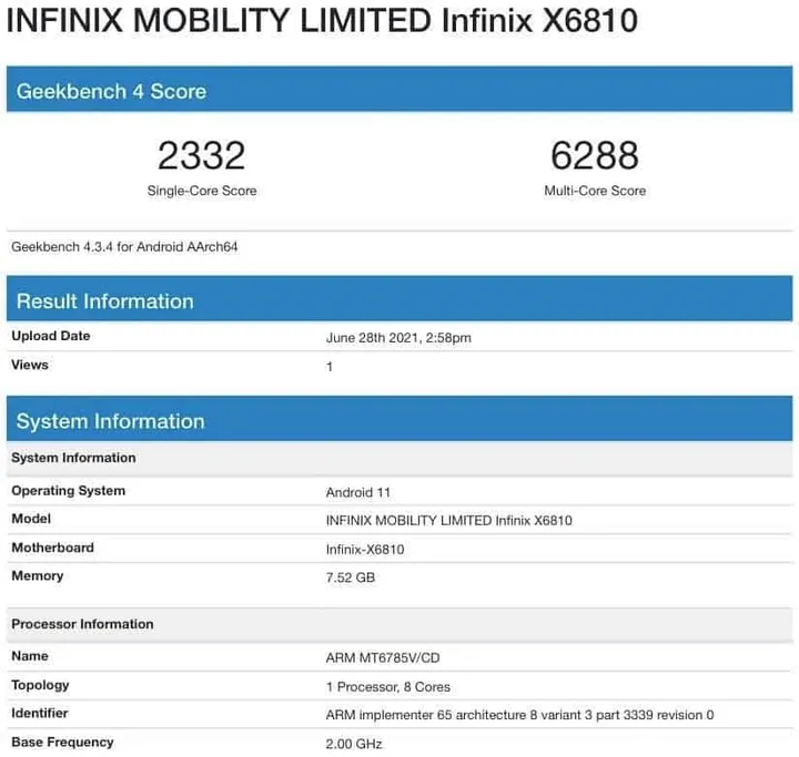 infinix zero xw