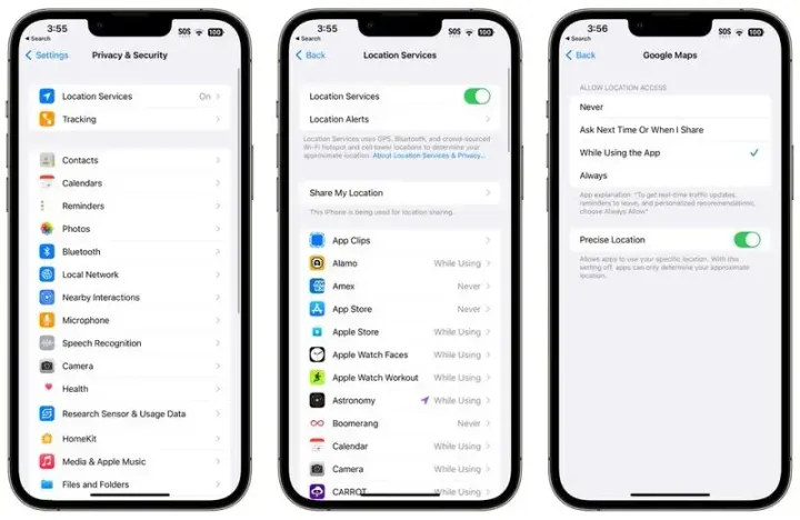 ios 16 location services