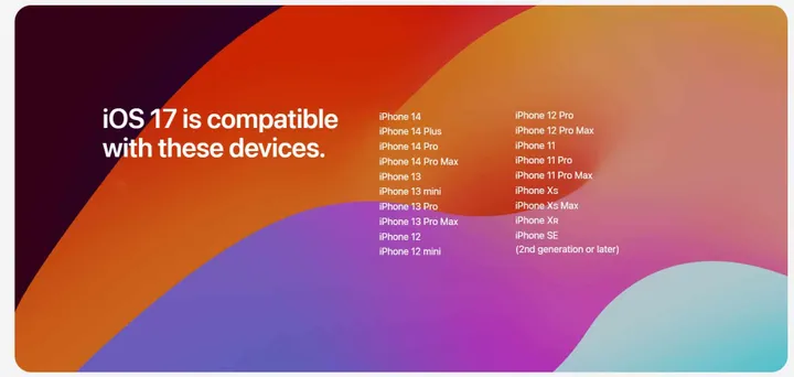 ios 17 compatible devices