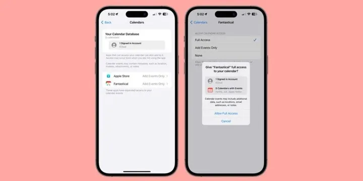ios 17 priavacy and security calendar